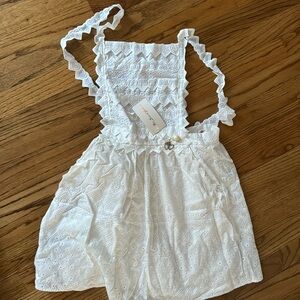FLL pinafore heart eyelet dress